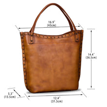 Load image into Gallery viewer, Genuine Leather Large Shoulder Bag Tote Bag for Women Vintage Real Leather Purses and Handbags Satchel Crossbody Bag
