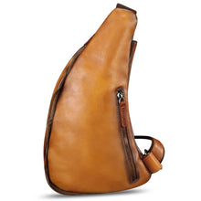 Load image into Gallery viewer, Genuine Leather Sling Bag Retro Crossbody Sling Backpack Handmade Chest Purse Daypack Cycling Fanny Pack Back Bag