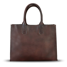 Load image into Gallery viewer, Genuine Leather Handbag for Women Hand Painted Leather Top Handle Bag Handmade Crossbody Purse Work Tote