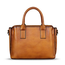Load image into Gallery viewer, Genuine Leather Satchel for Women Hand Painted Leather Handbag Top Handle Bags Handmade Purse Crossbody Bag