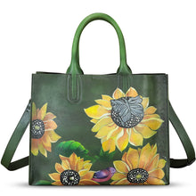 Load image into Gallery viewer, Genuine Leather Handbag for Women Hand Painted Leather Top Handle Bag Handmade Crossbody Purse Work Tote