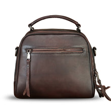 Load image into Gallery viewer, Genuine Leather Satchel for Women Hand Painted Leather Top Handle Handbag Handmade Crossbody Purse