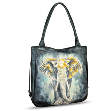 Load image into Gallery viewer, Genuine Leather Shoulder Bag for Women Hand Painted Leather Handbag Handmade Purse Work Tote Bag Casual Purse