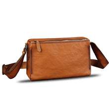 Load image into Gallery viewer, Genuine Leather Messenger Bag for Men Vintage Real Soft Leather Shoulder Bag Crossbody Bag Satchael Purse