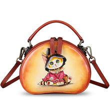 Load image into Gallery viewer, Genuine Leather Crossbody Bag for Women Hand Painted Leather Handmade Small Satchel Handbag Crossbody Purse