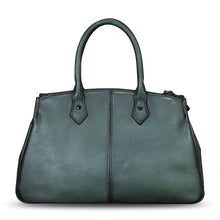 Load image into Gallery viewer, Genuine Leather Satchel for Women Hand Painted Leather Handbag Top Handle Bags Handmade Crossbody Purse Work Tote