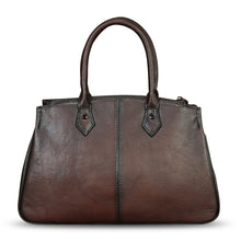 Load image into Gallery viewer, Genuine Leather Satchel for Women Hand Painted Leather Handbag Top Handle Bags Handmade Crossbody Purse Work Tote