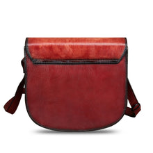 Load image into Gallery viewer, Genuine Leather Crossbody Bag for Women Hand Painted Pattern Handmade Crossbody Satchel Handbag Hand Drawn Purse