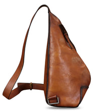 Load image into Gallery viewer, Genuine Leather Sling Bag Crossbody Casual Hiking Daypack Vintage Handmade Shoulder Backpack Motorcycle Chest Bags