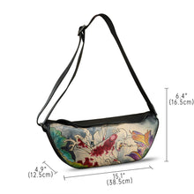 Load image into Gallery viewer, Genuine Leather Crossbody Bag Hand Painted Sling Backpack Retro Handmade Shoulder Daypack Purse Satchel