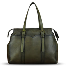 Load image into Gallery viewer, Genuine Leather Satchel for Women Hand Painted Pattern Handbag Top Handle Bags Handmade Crossbody Purse Work Tote