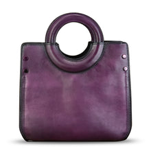 Load image into Gallery viewer, Genuine Leather Tote Bag for Women Hand Painted Leather Shoulder Handbag Handmade Purse Crossbody Work Tote Casual Purse