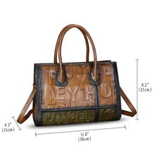 Load image into Gallery viewer, Genuine Leather Purses and Handbags for Women Vintage Real Leather Tote Bag Shoulder Bag Top Handle Satchel Purse