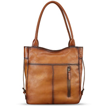 Load image into Gallery viewer, Genuine Leather Shoulder Bag for Women Hand Painted Leather Handbag Handmade Purse Work Tote Bag Casual Purse