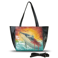 Load image into Gallery viewer, Genuine Leather Shoulder Bag for Women Hand Painted Handbag Handmade Crossbody Work Tote Casual Daypack Purse