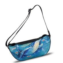 Load image into Gallery viewer, Genuine Leather Crossbody Bag Hand Painted Sling Backpack Retro Handmade Shoulder Daypack Purse Satchel