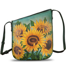 Load image into Gallery viewer, Genuine Leather Crossbody Bag for Women Hand Painted Leather Handmade Crossbody Satchel Purse Handbag