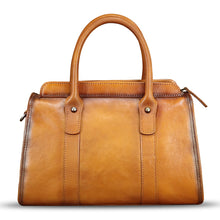 Load image into Gallery viewer, Genuine Leather Satchel for Women Hand Painted Handbag Purse Top Handle Bags Handmade Purse Crossbody Tote Bag