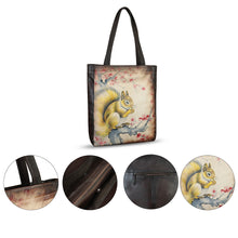 Load image into Gallery viewer, Genuine Leather Shoulder Bag for Women Hand Painted Leather Handbag Handmade Work Tote Bag Casual Shoulder Purse