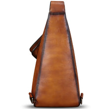 Load image into Gallery viewer, Genuine Leather Sling Bag Crossbody Casual Hiking Daypack Vintage Handmade Shoulder Backpack Motorcycle Chest Bags