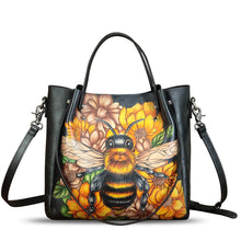 Load image into Gallery viewer, Genuine Leather Handbag Satchel for Women Hand Painted Shoulder Bag Handmade Work Tote Casual Crossbody Purse
