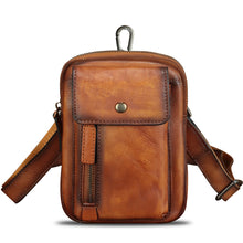 Load image into Gallery viewer, Genuine Leather Belt Bag Pouch for Men and Women Waist Bag Fanny Pack Phone Bag with Strap Small Crossbody Shoulder Bag