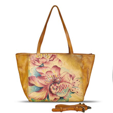 Load image into Gallery viewer, Genuine Leather Shoulder Bag for Women Hand Painted Handbag Handmade Crossbody Work Tote Casual Daypack Purse