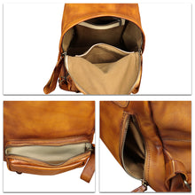 Load image into Gallery viewer, Genuine Leather Backpack for Women Vintage Soft Real Leather Knapsack Purse Fashion Satchel Rucksack Daypack Bag