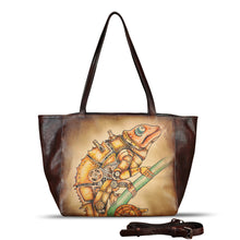 Load image into Gallery viewer, Genuine Leather Shoulder Bag for Women Hand Painted Handbag Handmade Crossbody Work Tote Casual Daypack Purse