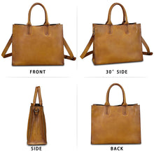Load image into Gallery viewer, Genuine Leather Purses and Handbags for Women Tote Bag Vintage Crossbody Shoulder Bag Top Handle Bag Satchel