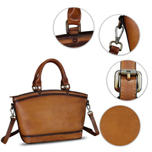 Load image into Gallery viewer, Genuine Leather Handbags for Women Satchel Top Handle Bags Handmade Vintage Crossbody Handbags Retro Tote Purse