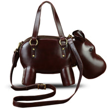 Load image into Gallery viewer, Genuine Leather Purses and Handbags for Women Hippo Shape Shoulder Bag Crossbody