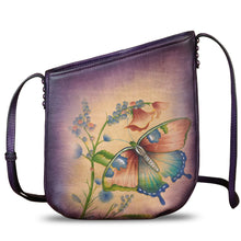 Load image into Gallery viewer, Genuine Leather Crossbody Bag for Women Hand Painted Leather Handmade Crossbody Satchel Purse Handbag