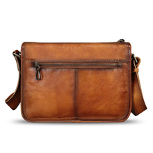Load image into Gallery viewer, IVTG Genuine Leather Messenger Bag for Men Crossbody Shoulder Bag Casual Sling Daypack Business Daily Sling Purse Satchel
