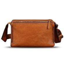 Load image into Gallery viewer, Genuine Leather Messenger Bag for Men Vintage Real Soft Leather Shoulder Bag Crossbody Bag Satchael Purse