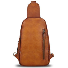 Load image into Gallery viewer, Genuine Leather Sling Bag for Women Sling Backpack Chest Shoulder Hiking Daypack Vintage Handmade Casual Crossbody Purse