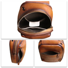 Load image into Gallery viewer, Genuine Leather Small Sling Bag for Women and Men Crossbody Bag Chest Bag Sling Backpack Purses for Hiking Sports Travel