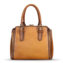 Load image into Gallery viewer, Genuine Leather Handbag for Women Hand Painted Leather Top Handle Purse Handmade Crossbody Satchel Tote Bag