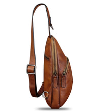 Load image into Gallery viewer, Genuine Leather Sling Bag for Women Vintage Real Leather Sling Backpack Shoulder Crossbody Bag Chest Purse