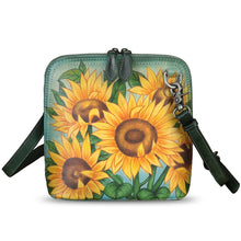 Load image into Gallery viewer, Genuine Leather Crossbody Bag for Women Hand Painted Leather Handmade Crossbody Satchel Purse Pouch
