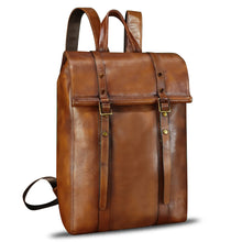 Load image into Gallery viewer, Genuine Leather Backpack for Men Vintage Handmade Leather Rucksack Knapsack Purse Daypack for Travel Laptop Notebook