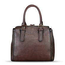 Load image into Gallery viewer, Genuine Leather Handbag for Women Hand Painted Leather Top Handle Purse Handmade Crossbody Satchel Tote Bag
