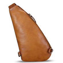 Load image into Gallery viewer, Genuine Leather Silng Bag for Women and Men Vintage Leather Sling Backpack Shoulder Crossbody Bag Chest Purses