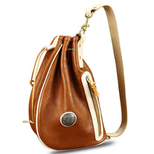 Load image into Gallery viewer, Genuine Leather Sling Bag Retro Crossbody Sling Backpack Handmade Chest Shoulder Daypack Cycling Bag Purse Fanny Pack