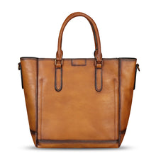 Load image into Gallery viewer, Genuine Leather Handbag for Women Hand Painted Leather Top Handle Satchel Handmade Crossbody Purse Tote Bag