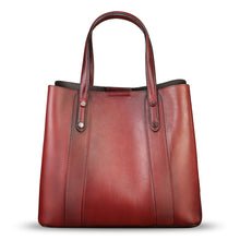 Load image into Gallery viewer, Genuine Leather Handbag Satchel for Women Hand Painted Leather Handmade Work Tote Bag Casual Shoulder Purse