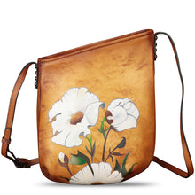 Load image into Gallery viewer, Genuine Leather Crossbody Bag for Women Hand Painted Leather Handmade Crossbody Satchel Purse Handbag