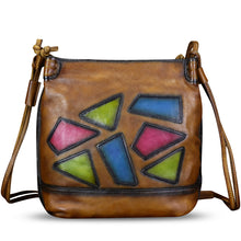Load image into Gallery viewer, Genuine Leather Crossbody Purses for Women Satchel Purses Vintage Handmade Shoulder Bag Cowhide Handbags