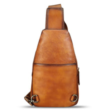 Load image into Gallery viewer, Genuine Leather Sling Bag for Men and Women Sling Backpack Purses Shoulder Crossbody Bag Chest Bag Fanny Pack
