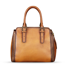 Load image into Gallery viewer, Genuine Leather Handbag for Women Hand Painted Leather Top Handle Purse Handmade Crossbody Satchel Tote Bag